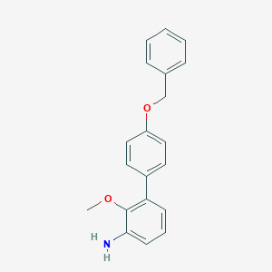 molecular formula C20H19NO2 B8170323 4'-Benzyloxy-2-methoxy-biphenyl-3-ylamine 