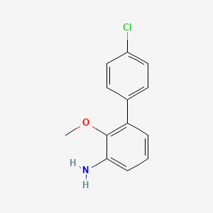 molecular formula C13H12ClNO B8170338 4'-Chloro-2-methoxy-biphenyl-3-ylamine 