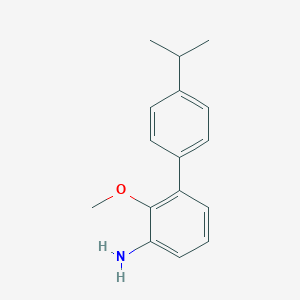 molecular formula C16H19NO B8170349 4'-Isopropyl-2-methoxy-biphenyl-3-ylamine 