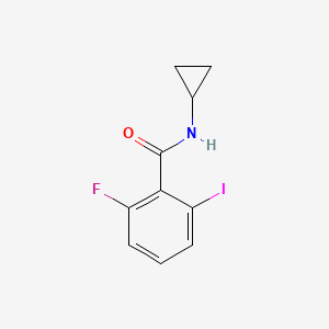molecular formula C10H9FINO B8170363 N-Cyclopropyl-2-fluoro-6-iodobenzamide 