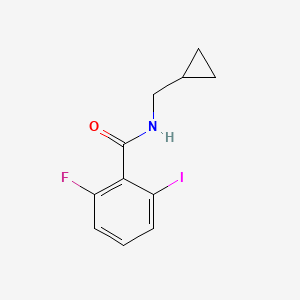 molecular formula C11H11FINO B8170380 N-(Cyclopropylmethyl)-2-fluoro-6-iodobenzamide 