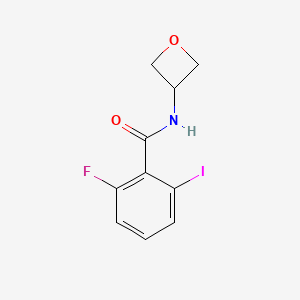molecular formula C10H9FINO2 B8170396 2-Fluoro-6-iodo-N-(oxetan-3-yl)benzamide 