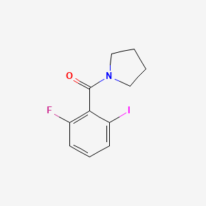 molecular formula C11H11FINO B8170401 (2-Fluoro-6-iodophenyl)(pyrrolidin-1-yl)methanone 
