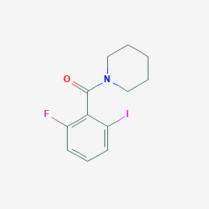 molecular formula C12H13FINO B8170402 (2-Fluoro-6-iodophenyl)(piperidin-1-yl)methanone 