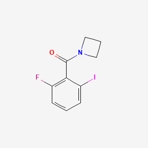 molecular formula C10H9FINO B8170416 Azetidin-1-yl(2-fluoro-6-iodophenyl)methanone 