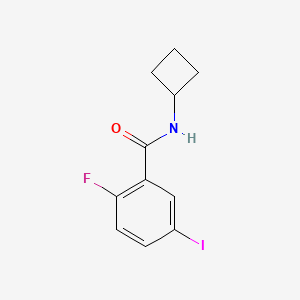 molecular formula C11H11FINO B8170431 N-Cyclobutyl-2-fluoro-5-iodobenzamide 