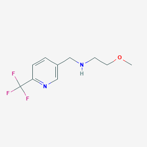 molecular formula C10H13F3N2O B8170460 2-Methoxy-N-((6-(trifluoromethyl)pyridin-3-yl)methyl)ethanamine 