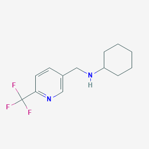 molecular formula C13H17F3N2 B8170466 N-((6-(trifluoromethyl)pyridin-3-yl)methyl)cyclohexanamine 