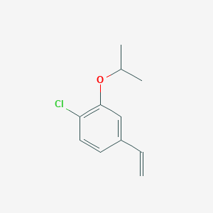 molecular formula C11H13ClO B8170529 1-Chloro-2-isopropoxy-4-vinylbenzene 