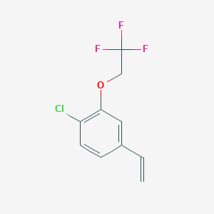 molecular formula C10H8ClF3O B8170533 1-Chloro-2-(2,2,2-trifluoroethoxy)-4-vinylbenzene 
