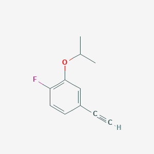 molecular formula C11H11FO B8170553 4-Ethynyl-1-fluoro-2-isopropoxybenzene 