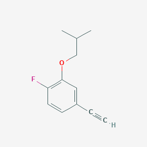 molecular formula C12H13FO B8170554 4-Ethynyl-1-fluoro-2-isobutoxybenzene 