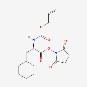 molecular formula C17H24N2O6 B8170566 (S)-2,5-dioxopyrrolidin-1-yl 2-(((allyloxy)carbonyl)amino)-3-cyclohexylpropanoate 