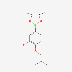 molecular formula C16H24BFO3 B8170576 2-(3-Fluoro-4-isobutoxyphenyl)-4,4,5,5-tetramethyl-1,3,2-dioxaborolane 