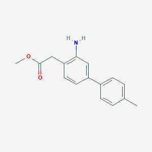 molecular formula C16H17NO2 B8170588 Methyl 2-(3-amino-4'-methyl-[1,1'-biphenyl]-4-yl)acetate 