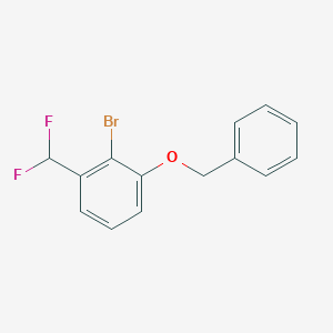 molecular formula C14H11BrF2O B8170636 1-(Benzyloxy)-2-bromo-3-(difluoromethyl)benzene 