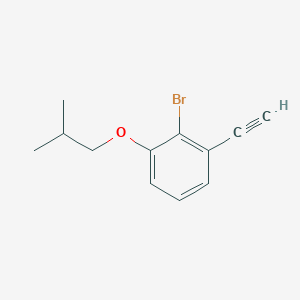 molecular formula C12H13BrO B8170656 2-Bromo-1-ethynyl-3-isobutoxybenzene 