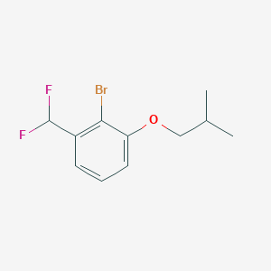 molecular formula C11H13BrF2O B8170679 2-Bromo-1-(difluoromethyl)-3-isobutoxybenzene 