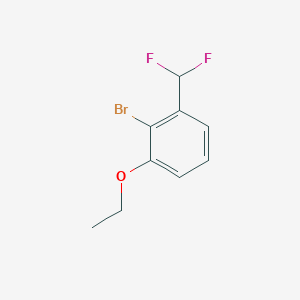 molecular formula C9H9BrF2O B8170688 2-Bromo-1-(difluoromethyl)-3-ethoxybenzene 