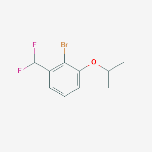 molecular formula C10H11BrF2O B8170691 2-Bromo-1-(difluoromethyl)-3-isopropoxybenzene 