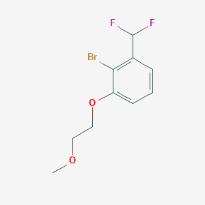 molecular formula C10H11BrF2O2 B8170707 2-Bromo-1-(difluoromethyl)-3-(2-methoxyethoxy)benzene 