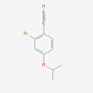 molecular formula C11H11BrO B8170711 2-Bromo-1-ethynyl-4-isopropoxybenzene 