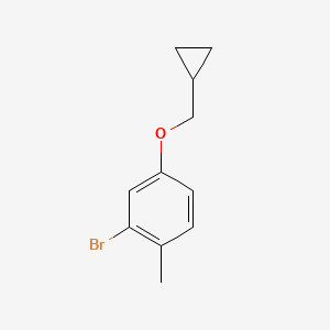 molecular formula C11H13BrO B8170715 2-bromo-4-(cyclopropylmethoxy)-1-methylBenzene 
