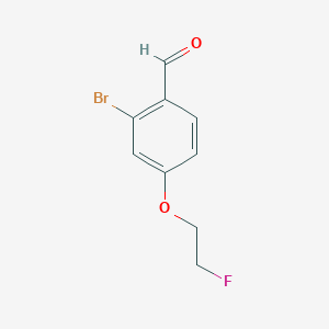 molecular formula C9H8BrFO2 B8170723 2-Bromo-4-(2-fluoroethoxy)benzaldehyde 