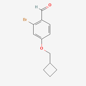 molecular formula C12H13BrO2 B8170737 2-Bromo-4-(cyclobutylmethoxy)benzaldehyde 