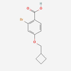 molecular formula C12H13BrO3 B8170744 2-Bromo-4-(cyclobutylmethoxy)benzoic acid 
