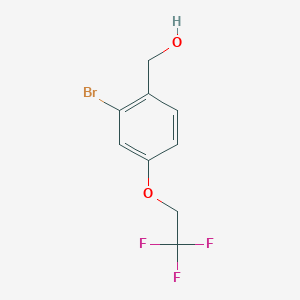 molecular formula C9H8BrF3O2 B8170757 (2-Bromo-4-(2,2,2-trifluoroethoxy)phenyl)methanol 