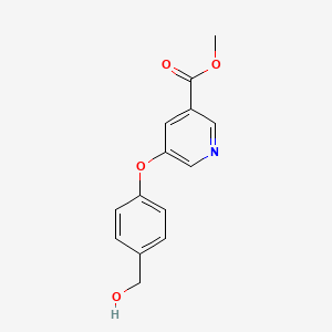 molecular formula C14H13NO4 B8170765 Methyl 5-(4-(hydroxymethyl)phenoxy)nicotinate 