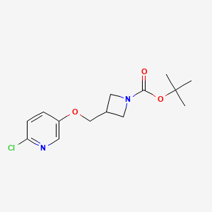 molecular formula C14H19ClN2O3 B8170780 tert-Butyl 3-(((6-chloropyridin-3-yl)oxy)methyl)azetidine-1-carboxylate 