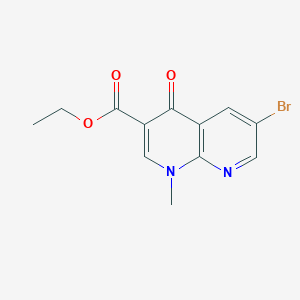 molecular formula C12H11BrN2O3 B8170816 Ethyl 6-bromo-1-methyl-4-oxo-1,4-dihydro-1,8-naphthyridine-3-carboxylate 