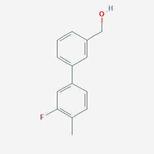 molecular formula C14H13FO B8170821 [3-(3-Fluoro-4-methylphenyl)phenyl]methanol 