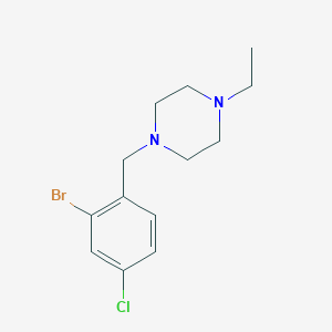molecular formula C13H18BrClN2 B8170856 1-(2-Bromo-4-chlorobenzyl)-4-ethylpiperazine 