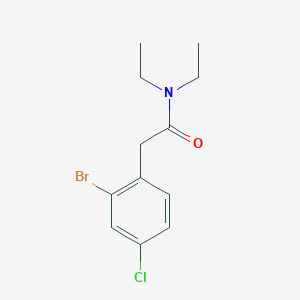 molecular formula C12H15BrClNO B8170880 2-(2-Bromo-4-chlorophenyl)-N,N-diethylacetamide 
