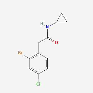 molecular formula C11H11BrClNO B8170903 2-(2-Bromo-4-chlorophenyl)-N-cyclopropylacetamide 