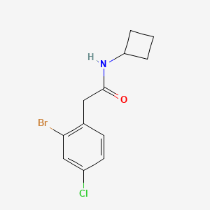 molecular formula C12H13BrClNO B8170911 2-(2-Bromo-4-chlorophenyl)-N-cyclobutylacetamide 