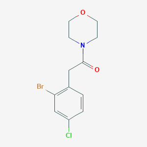 molecular formula C12H13BrClNO2 B8170924 2-(2-Bromo-4-chlorophenyl)-1-morpholinoethanone 