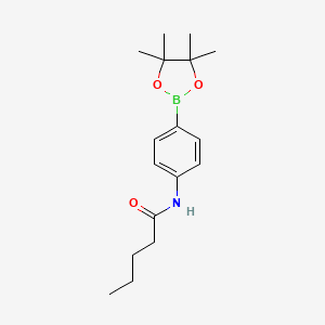 molecular formula C17H26BNO3 B8170934 N-(4-(4,4,5,5-四甲基-1,3,2-二氧杂硼环-2-基)苯基)戊酰胺 