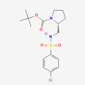 molecular formula C16H23BrN2O4S B8170944 (R)-tert-butyl 2-((4-bromophenylsulfonamido)methyl)pyrrolidine-1-carboxylate 