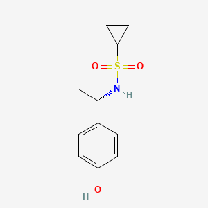 molecular formula C11H15NO3S B8170946 (S)-N-(1-(4-hydroxyphenyl)ethyl)cyclopropanesulfonamide 