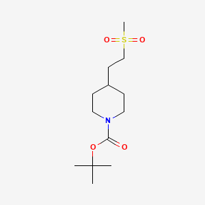 molecular formula C13H25NO4S B8170977 1,1-Dimethylethyl 4-[2-(methylsulfonyl)ethyl]-1-piperidinecarboxylate 