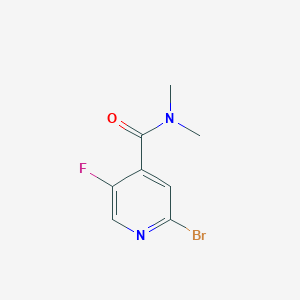 molecular formula C8H8BrFN2O B8170994 2-Bromo-5-fluoro-N,N-dimethylpyridine-4-carboxamide 