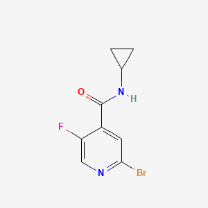 molecular formula C9H8BrFN2O B8171008 2-Bromo-N-cyclopropyl-5-fluoroisonicotinamide 