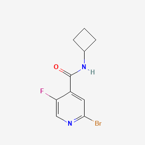 molecular formula C10H10BrFN2O B8171015 2-Bromo-N-cyclobutyl-5-fluoroisonicotinamide 