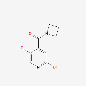 molecular formula C9H8BrFN2O B8171025 Azetidin-1-yl(2-bromo-5-fluoropyridin-4-yl)methanone 