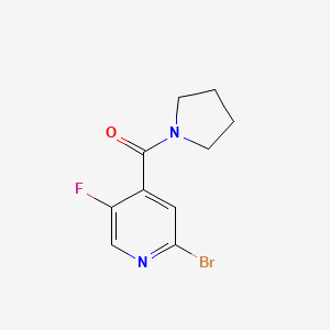 molecular formula C10H10BrFN2O B8171028 (2-Bromo-5-fluoropyridin-4-yl)(pyrrolidin-1-yl)methanone 
