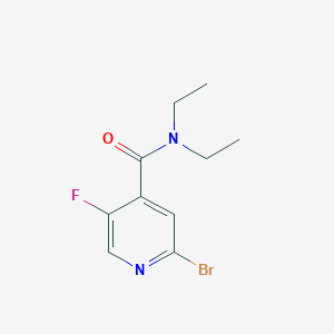 molecular formula C10H12BrFN2O B8171033 2-Bromo-N,N-diethyl-5-fluoroisonicotinamide 
